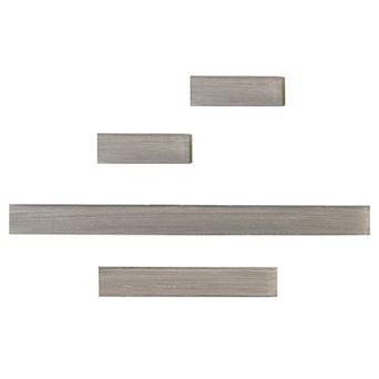 Melannco Distressed Gray Wall Shelf 4 pc Set