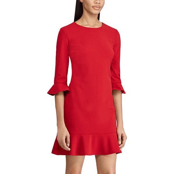 Women's Chaps Ruffle-Sleeve Sheath Dress