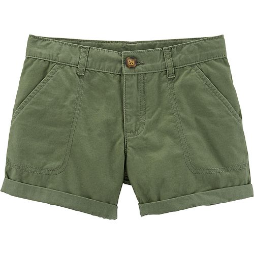 Girls 4-12 Carter's Cuffed Twill Shorts