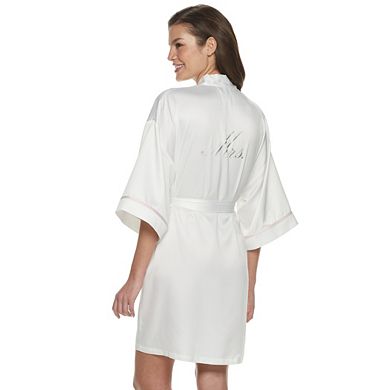 Women's Apt. 9® "Mrs." Satin Wrap Robe