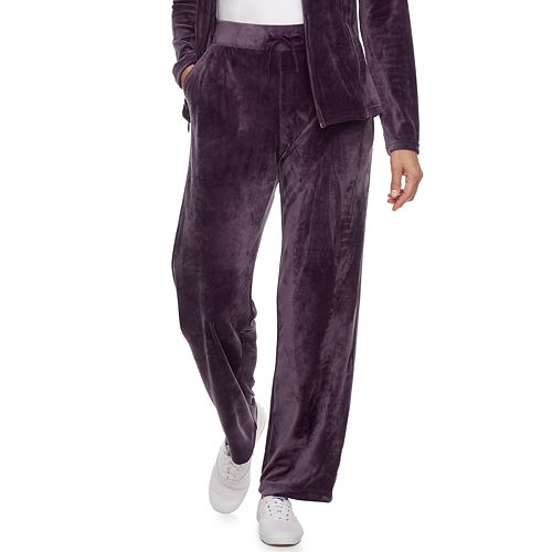 Women's Croft & Barrow® Straight-Leg Velour Pants