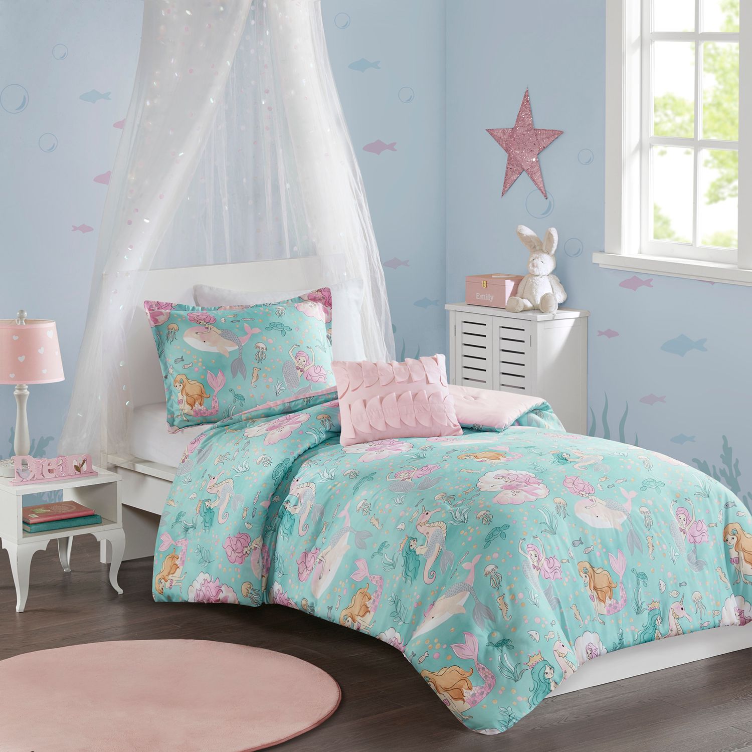 unicorn mermaid bedding