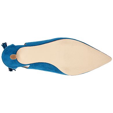 Journee Bindi Women's Tassel Pointed Toe Pumps