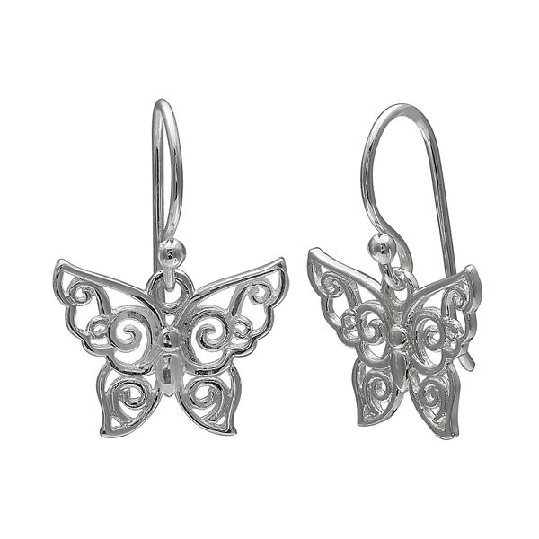 SL-Silver Leverback children’s butterfly earrings made of 925 silver