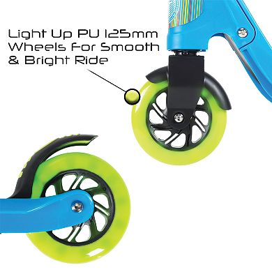 Flybar Aero Kick 2-Wheel Scooter with Lights - Blue
