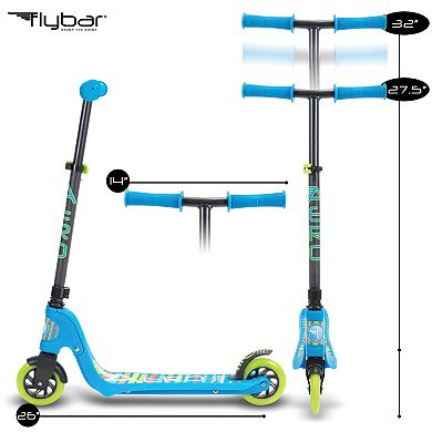 Flybar Aero Kick 2-Wheel Scooter with Lights - Blue