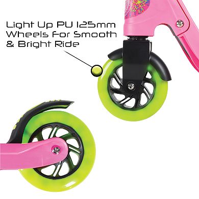 Flybar Aero Kick 2-Wheel Scooter with Lights - Light Pink