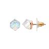 LC Lauren Conrad Rainbow Iridescent Cube Nickel Free Stud Earrings