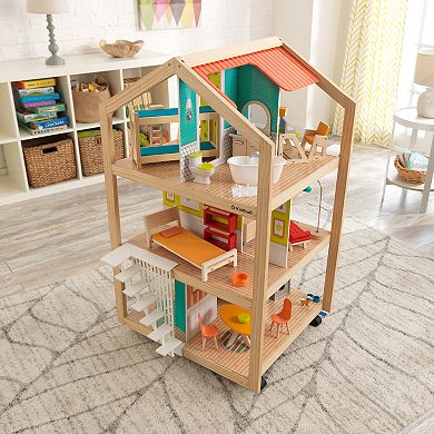 Girls KidKraft So Stylish Mansion Dollhouse with EZ Kraft Assembly