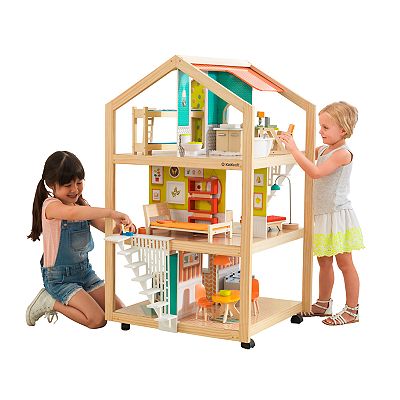 Girls KidKraft So Stylish Mansion Dollhouse with EZ Kraft Assembly