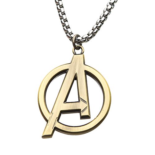 Marvel Avengers Stainless Steel Logo Pendant Necklace