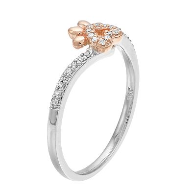 LeRose by Lexi and Rose 1/10 Carat T.W. Diamond Paw Print Ring