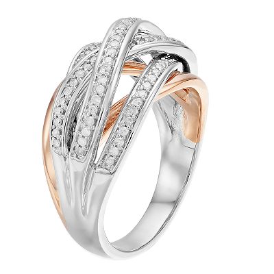 white and gold dress real dress Petit Garden Ring in 18k Rose Gold & Diamonds main image 1