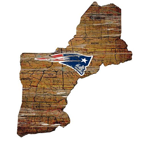 New England Patriots State Sign Wall Art