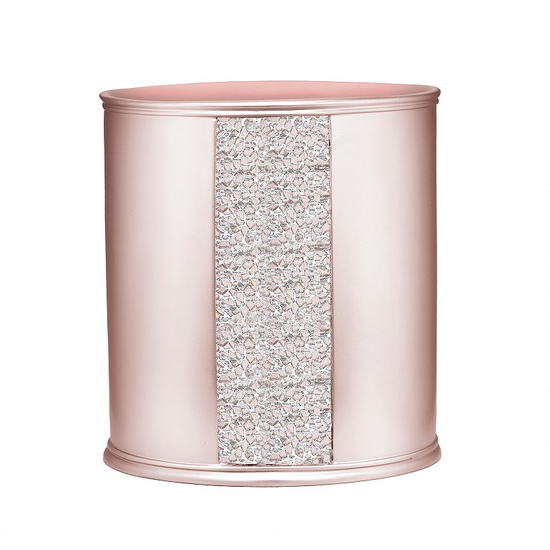 Popular Bath Blush Sinatra Bath Decor Accessories  Premium  Durable  Acrylic Resin  Eco-Friendly Waste Basket (10 H x 8 W x 8 D)