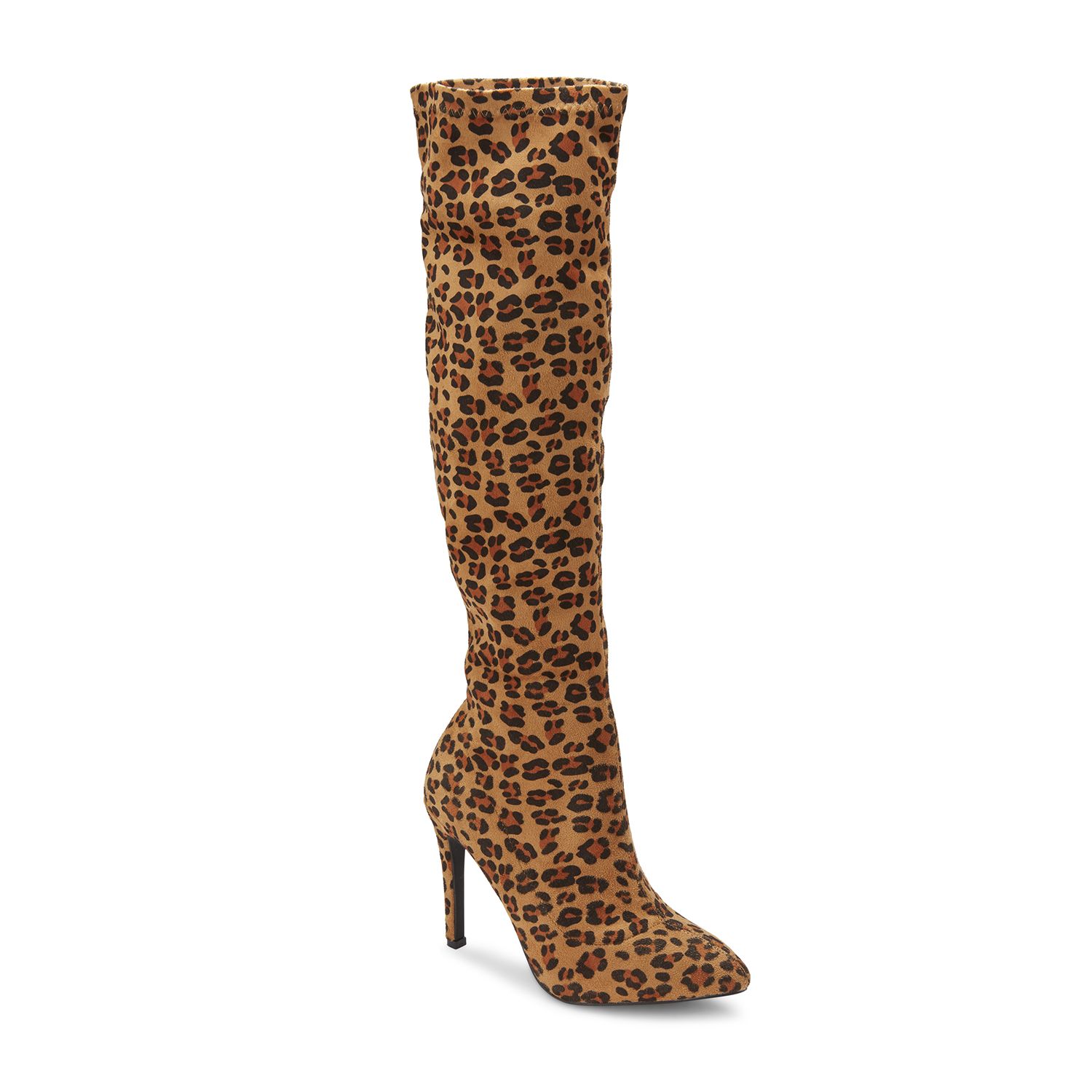 knee high leopard print boots
