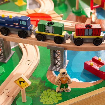 KidKraft Adventure Town Railway Train Set Table