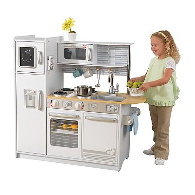 Kidkraft uptown white wooden play kitchen on sale