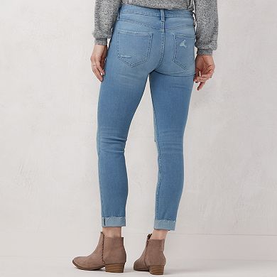 Women's LC Lauren Conrad Feel Good Cuffed Midrise Skinny Ankle Jeans