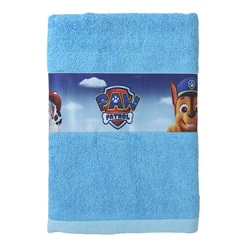 2pc paw patrol power leaps bath towel and washcloth set