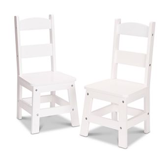Melissa & Doug White Wooden 2 pc Chair Set