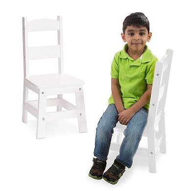 Melissa & Doug White Wooden 2-Piece Chair Set