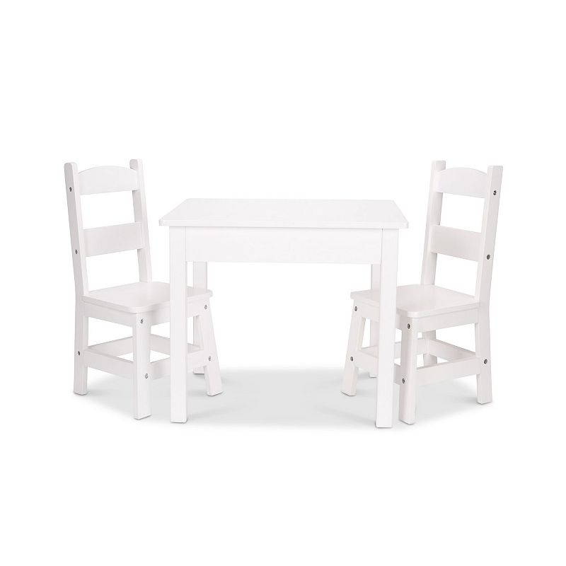 53335005 Melissa & Doug White Wooden Table & Chairs Set sku 53335005
