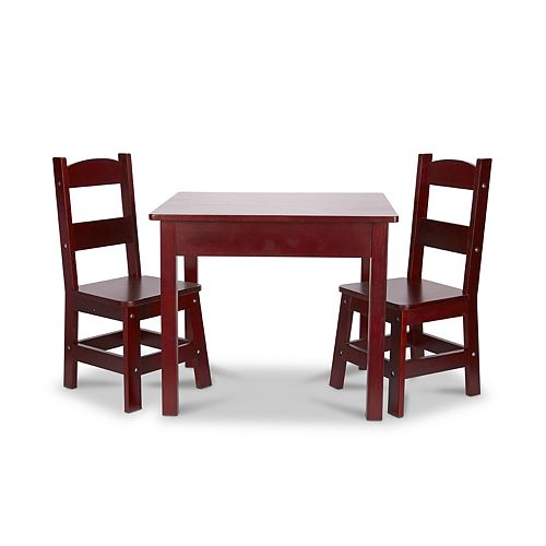 Melissa Doug Espresso Wooden Table Chairs Set