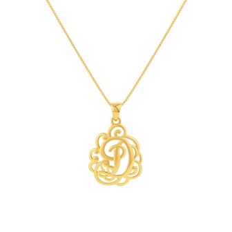 PRIMROSE Sterling Silver Monogram Initial Pendant Necklace