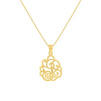 PRIMROSE Sterling Silver Monogram Initial Pendant Necklace