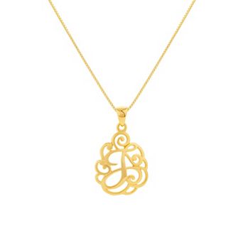 PRIMROSE Sterling Silver Monogram Initial Pendant Necklace