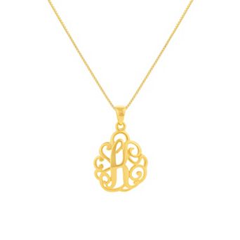PRIMROSE Sterling Silver Monogram Initial Pendant Necklace