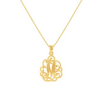 PRIMROSE Sterling Silver Monogram Initial Pendant Necklace