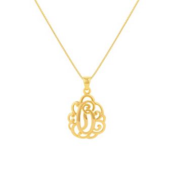 PRIMROSE Sterling Silver Monogram Initial Pendant Necklace