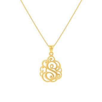 PRIMROSE Sterling Silver Monogram Initial Pendant Necklace