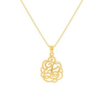 PRIMROSE Sterling Silver Monogram Initial Pendant Necklace