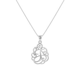 PRIMROSE Sterling Silver Monogram Initial Pendant Necklace