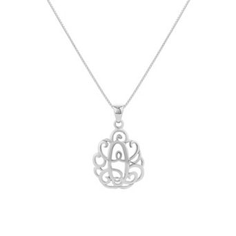 PRIMROSE Sterling Silver Monogram Initial Pendant Necklace