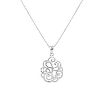 PRIMROSE Sterling Silver Monogram Initial Pendant Necklace
