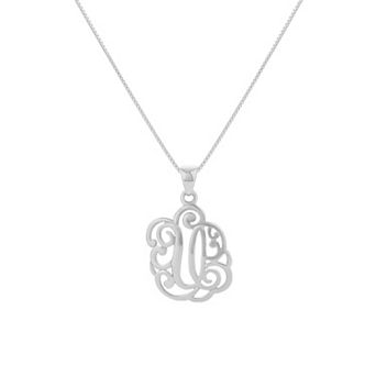 PRIMROSE Sterling Silver Monogram Initial Pendant Necklace