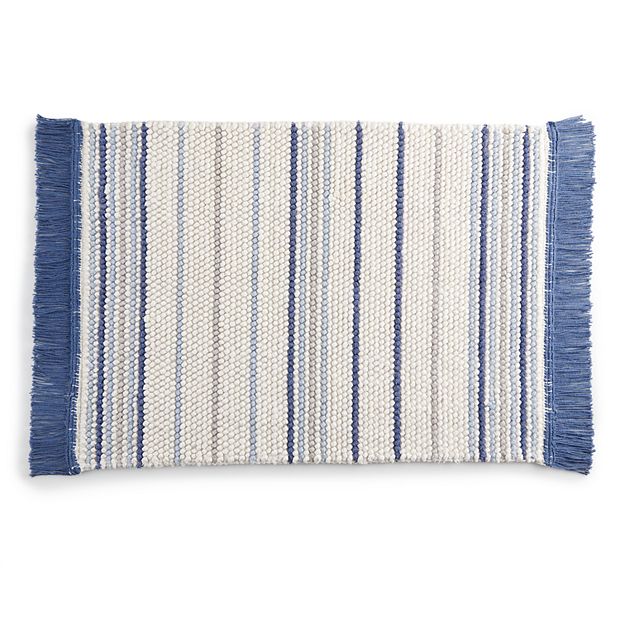 Striped bath clearance rugs