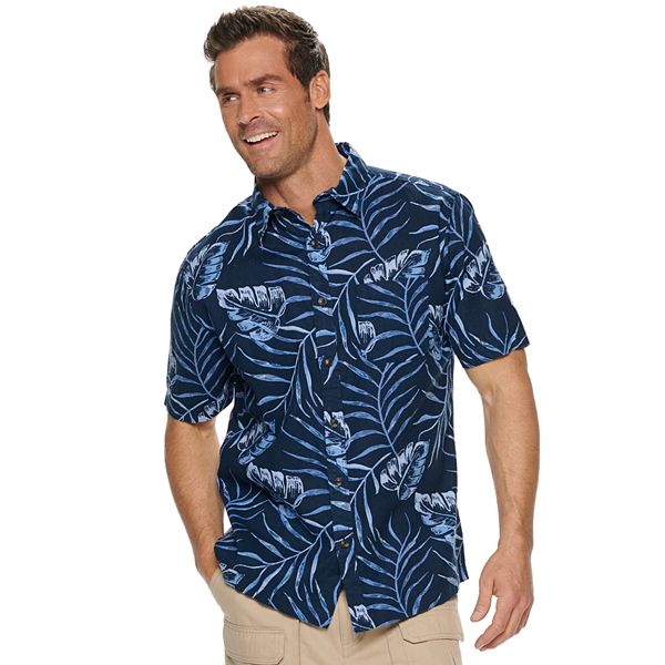 Men's Croft & Barrow® Regular-Fit Tropical Linen-Blend Button-Down Shirt