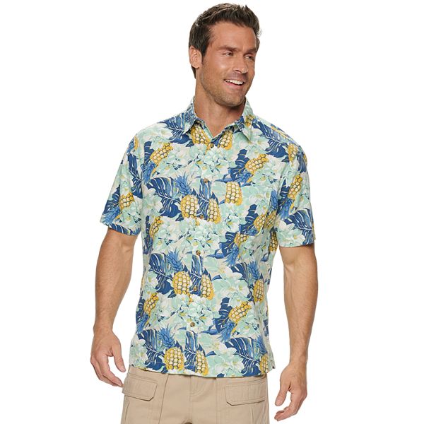 Men's Croft & Barrow® Regular-Fit Tropical Linen-Blend Button-Down Shirt