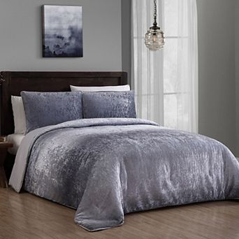 Geneva Bradshaw Velvet Ombre Comforter Set with Shams