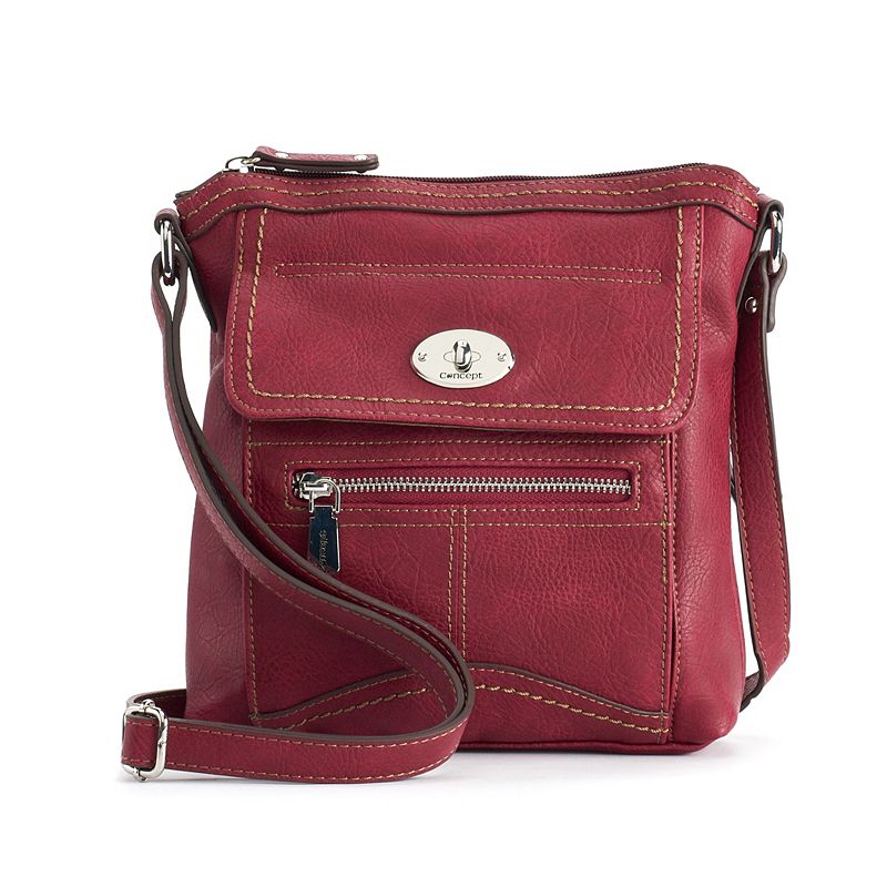 Concept Carrolton Crossbody Organizer, Dark Red