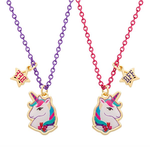 Girls 4 16 Elli By Capelli Unicorn Best Friends Necklace Set - unicorn chain roblox