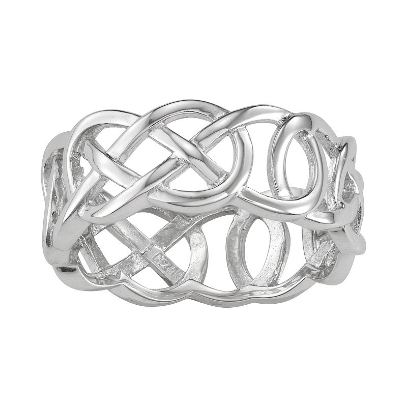 Designs by Gioelli Sterling Silver Interlocking Filigree Friendship Ring, W