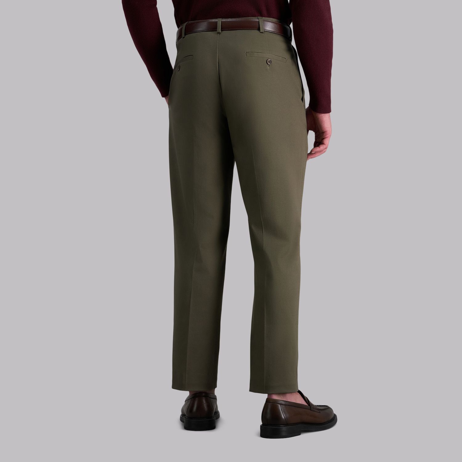 men's no iron dress pant olive color classic fit Pants dressed up for weddings and events men's no iron dress pant