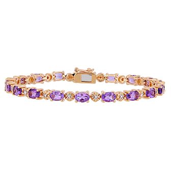 Stella Grace Amethyst & Diamond Accent Tennis Bracelet