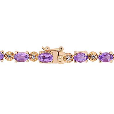 Stella Grace Amethyst & Diamond Accent Tennis Bracelet